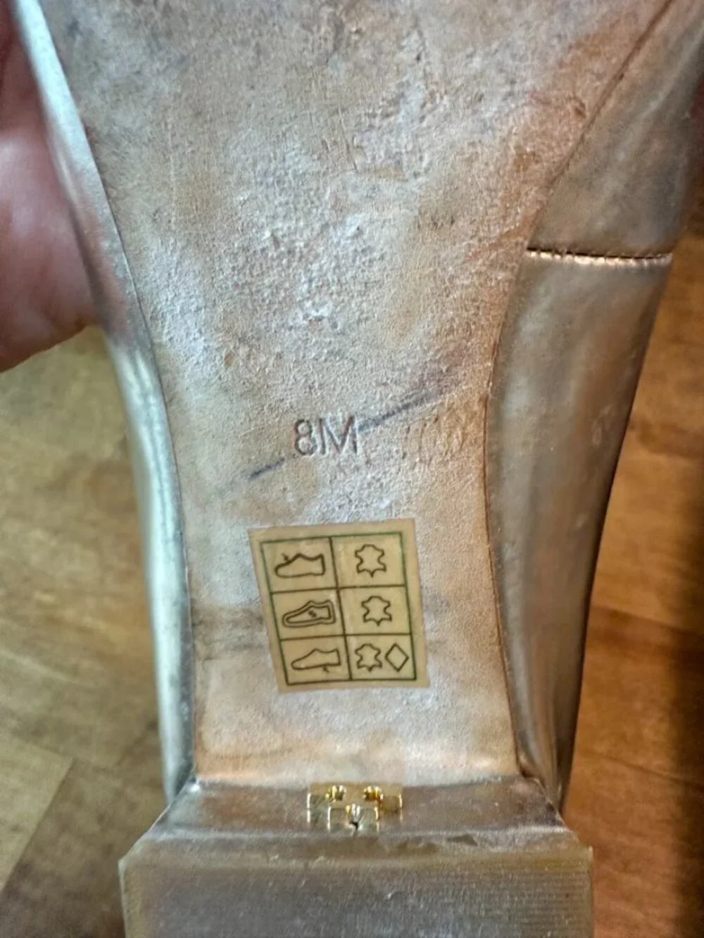 Authentic Rare Tory Burch Gigi Dress Mirror Metallic Pump Size 8 Shoes‎
